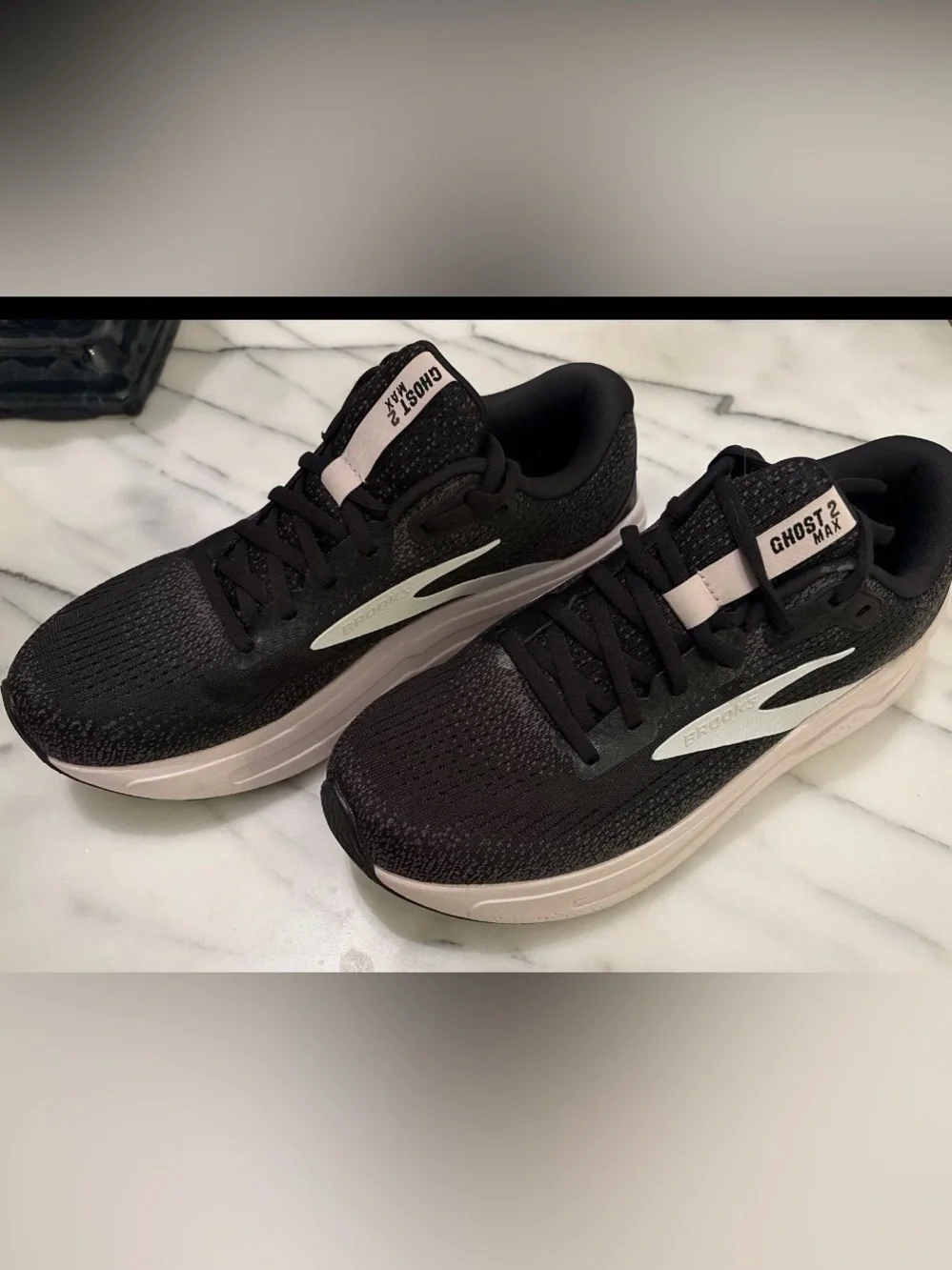 Brooks Ladies Ghost 2 Sneakers - Black with White